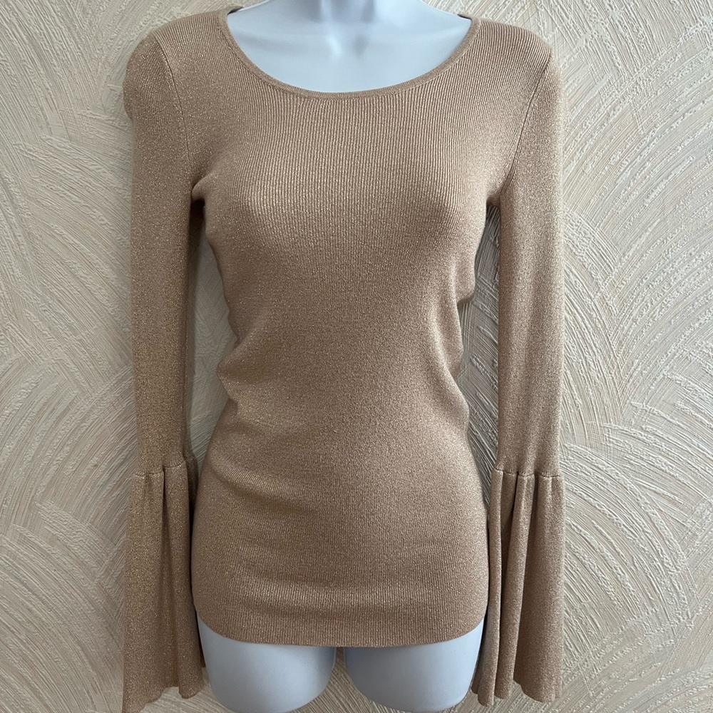 Gold Long Sleeve Party Shirt